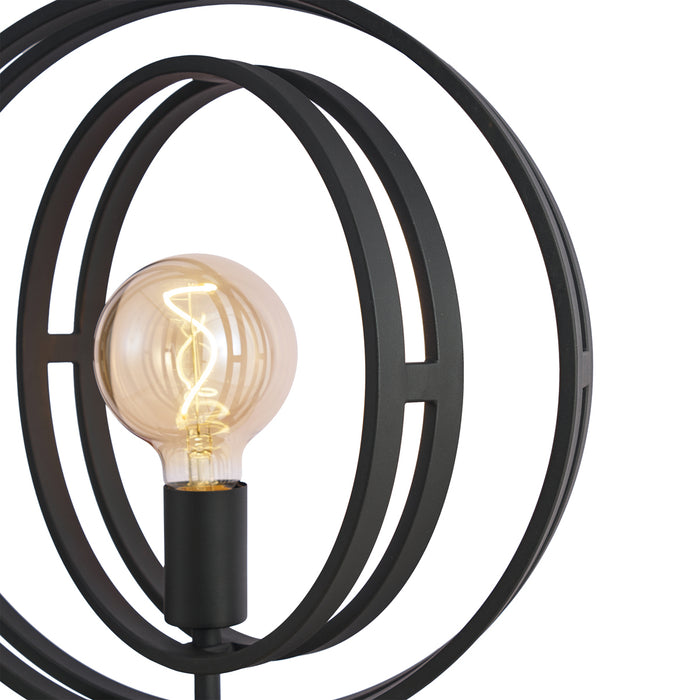 QAZQA Moderne vloerlamp zwart 3-lichts - Indu