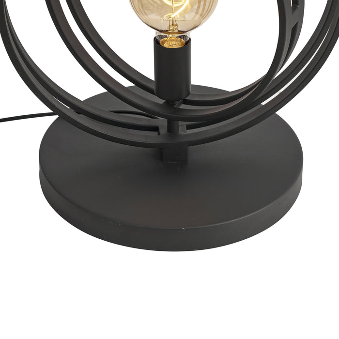 QAZQA Moderne vloerlamp zwart 3-lichts - Indu