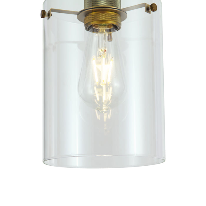 QAZQA Design vloerlamp brons met helder glas - Domo