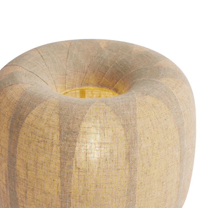 QAZQA Japandi tafellamp zwart met beige linnen kap 27.5cm - Nami
