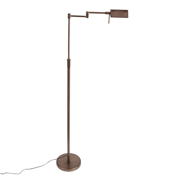 QAZQA Design vloerlamp donker brons incl. LED met touch dimmer -