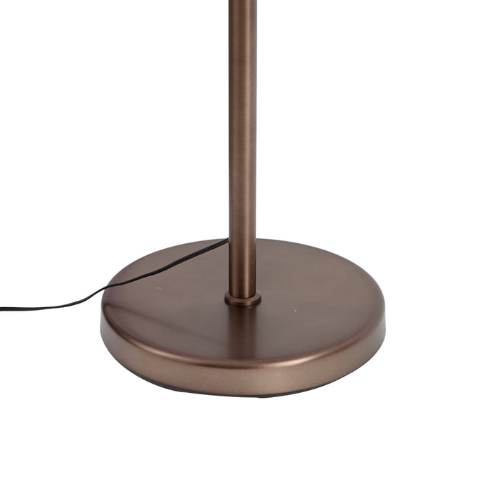 QAZQA Design vloerlamp donker brons incl. LED met touch dimmer -