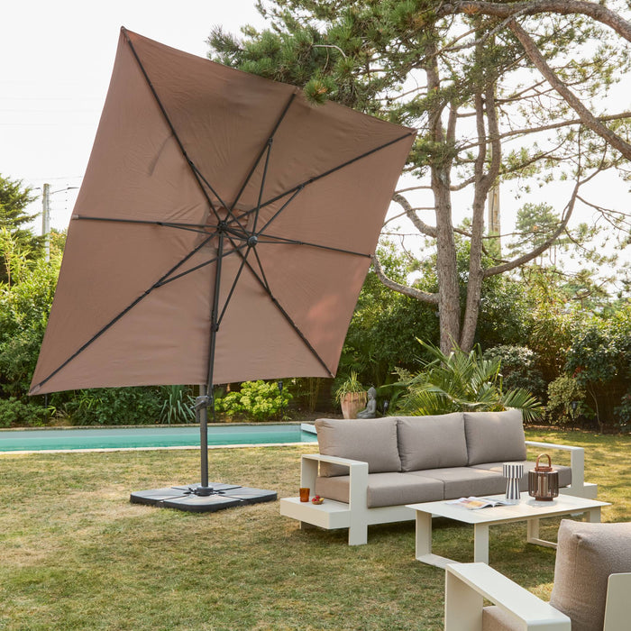 sweeek - Rechthoekige zweefparasol 3x4 m – Antibes