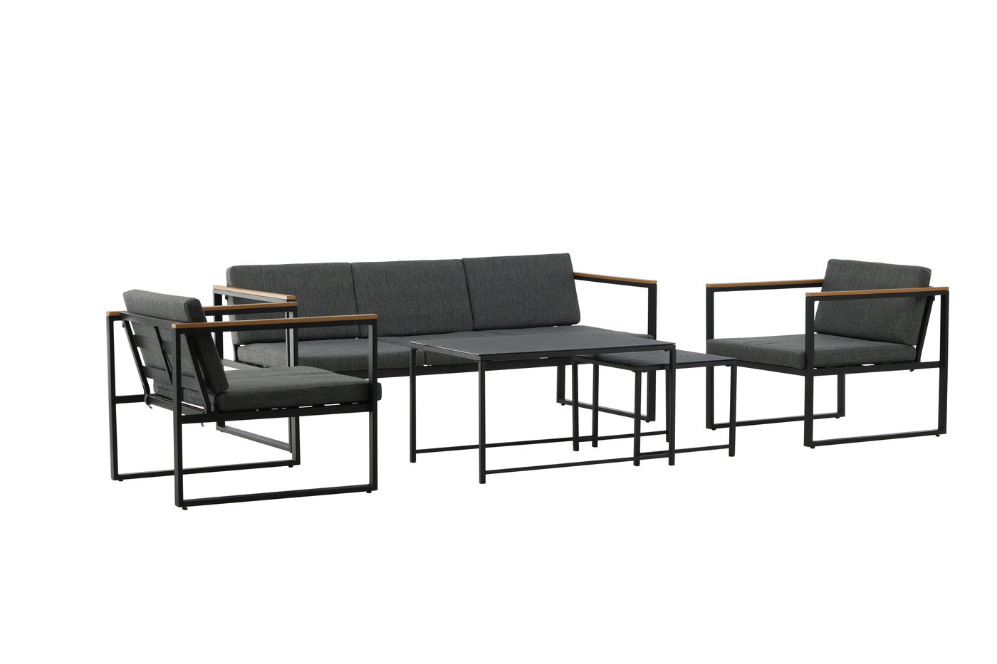 Fjôrd - Tuinset Grijs Metaal - 80x188x67cm - Dakar