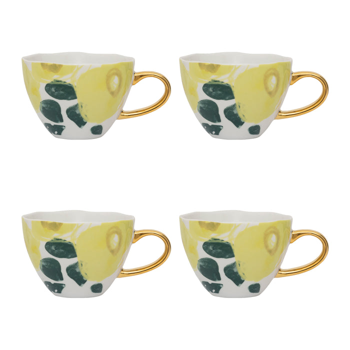 Urban Nature Culture Good Morning Cappuccino / Theekop - Floral Art Limelight - 4 st.