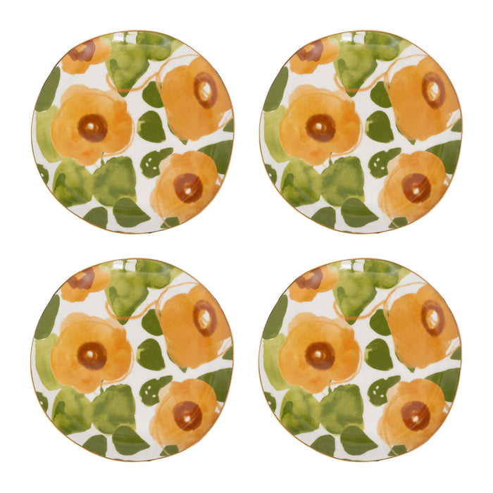 Urban Nature Culture Good Morning Gebaksbord - Floral Art Caramel - 4 st.