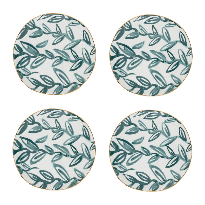 Urban Nature Culture Good Morning Gebaksbord - Leaves Aqua - 4 st.