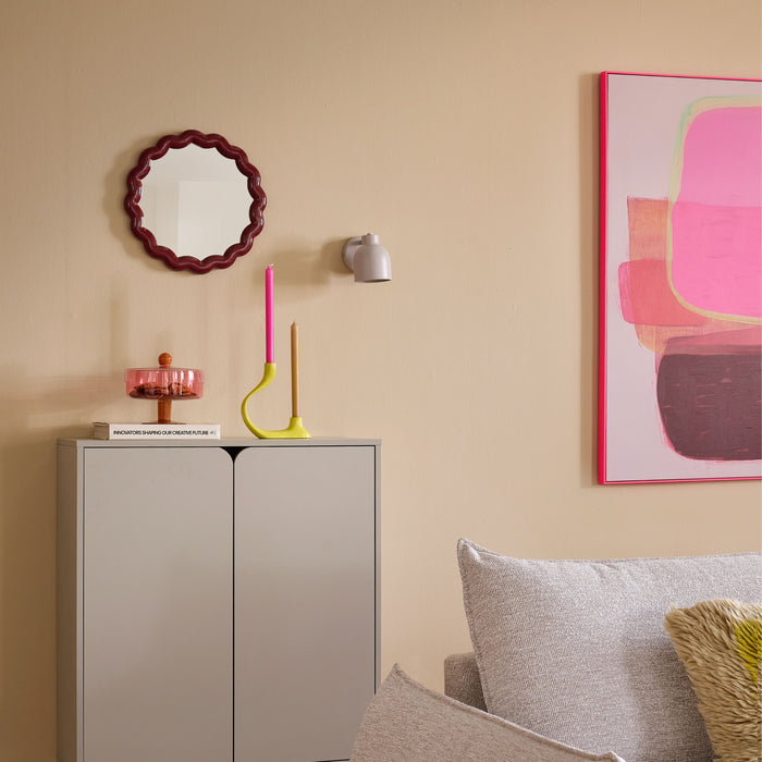 &klevering Zigzag Spiegel Ø 40,5 cm - Burgundy