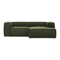 Kave Home Blok Chaise Longue Rechts - Donkergroen - Rib