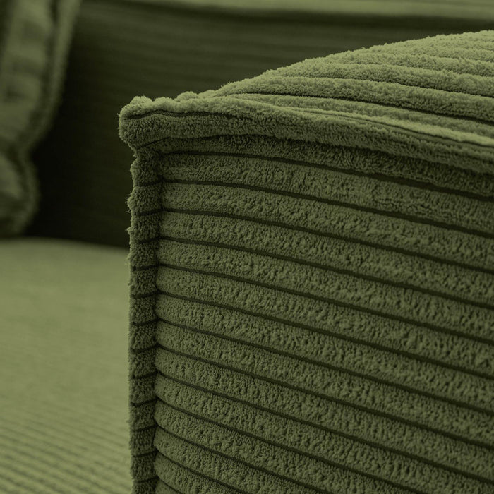 Kave Home Blok Chaise Longue Links - Donkergroen - Rib