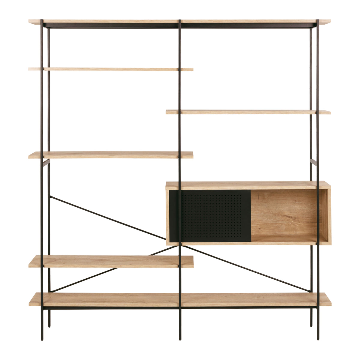 by fonQ basic Sleek Stellingkast B 172 cm - Naturel Eiken