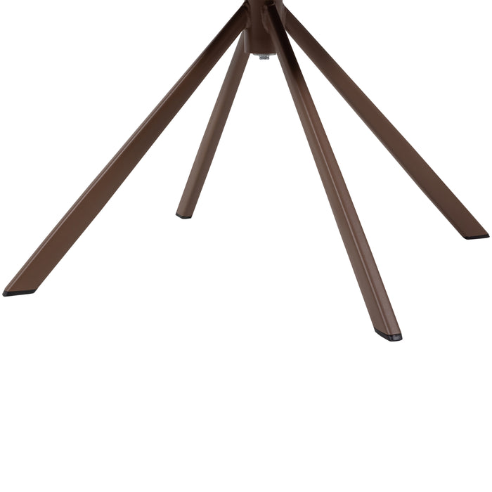 WOOOD Femke Eetkamerstoel - Chenille - Bruin