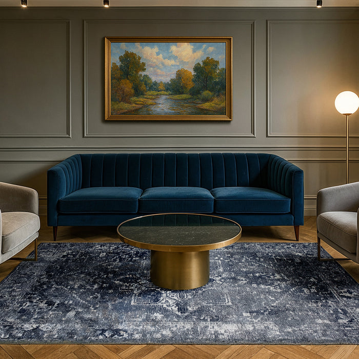 Lola & Moi Heris Vloerkleed - Deep Blue  - 200 x 280 cm