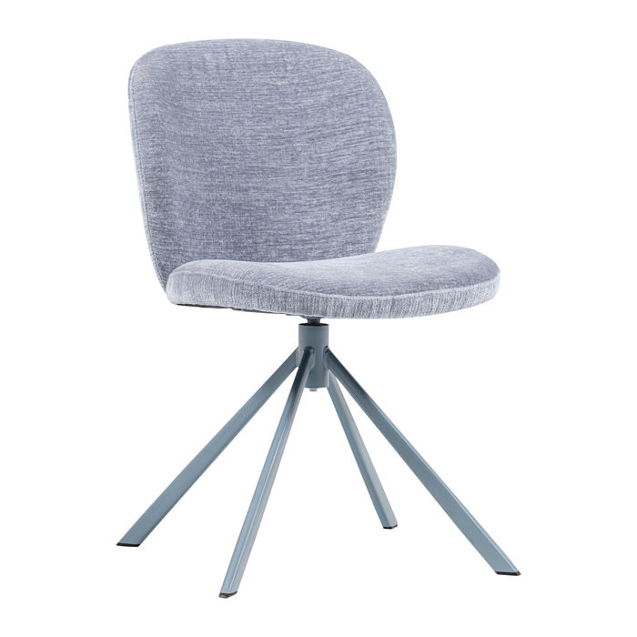 WOOOD Femke Eetkamerstoel - Chenille - Blauw