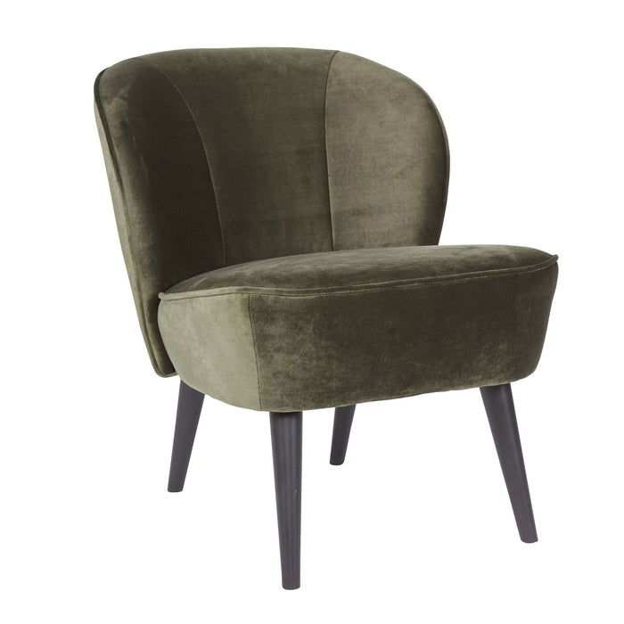 WOOOD Sara Fauteuil - Warm Groen