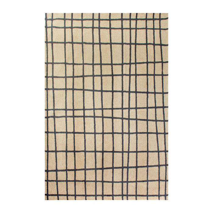 Lola & Moi Caro Vloerkleed - Creamy Black  - 140 x 200 cm