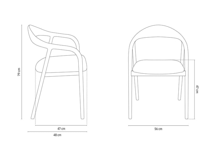 Micadoni Set van 2 eetkamerstoelen Illa