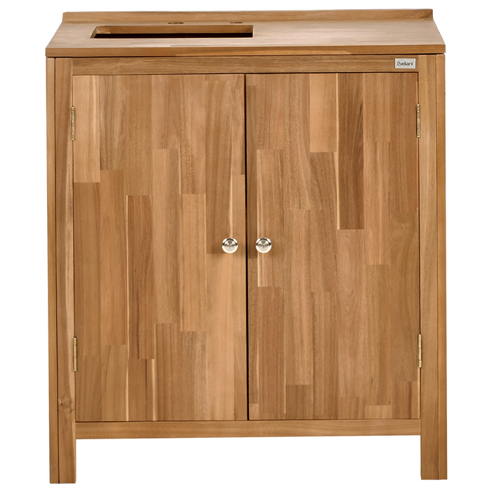 Beliani-VENOSA -Buitenkast wastafel-Zilver-50 x 80 x 90 cm-Acaciahout