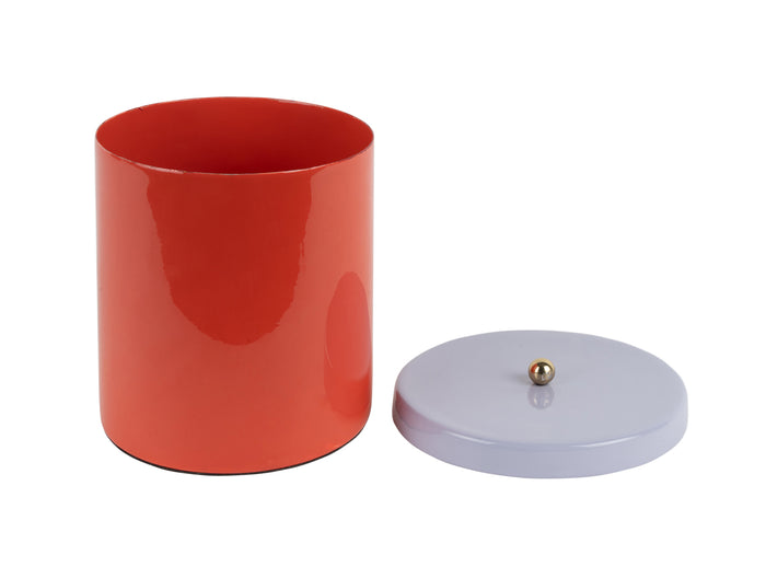 Present Time - Storage Jar Double Funky Retro - Rood & Paars