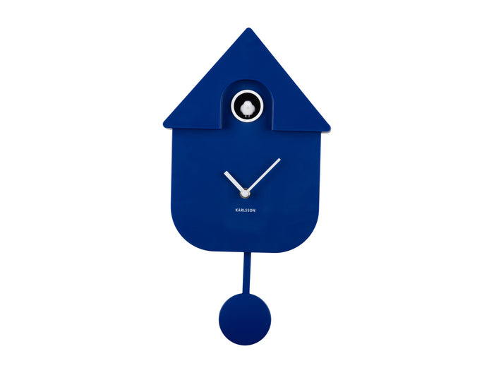 Karlsson - Wandklok Modern Cuckoo - Cobalt blue