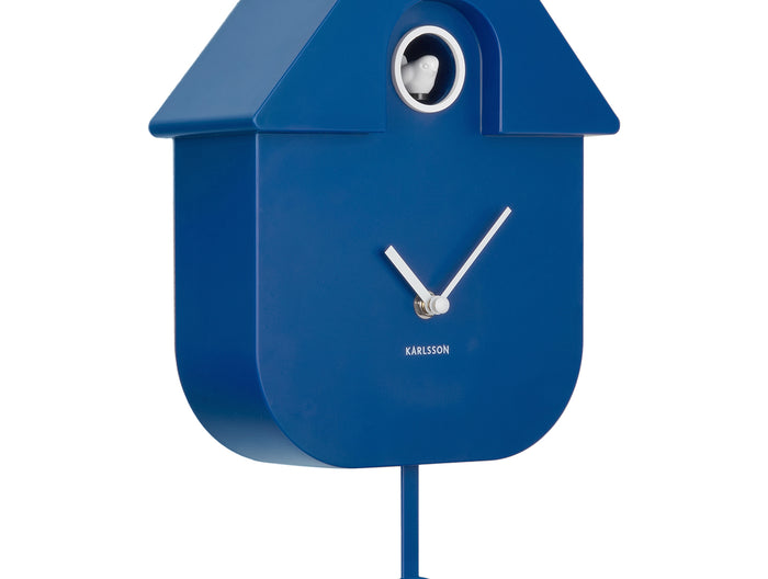 Karlsson - Wandklok Modern Cuckoo - Cobalt blue