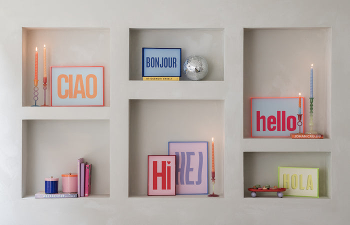 Present Time - Storage Jar Double Funky Retro - Roze & Oranje