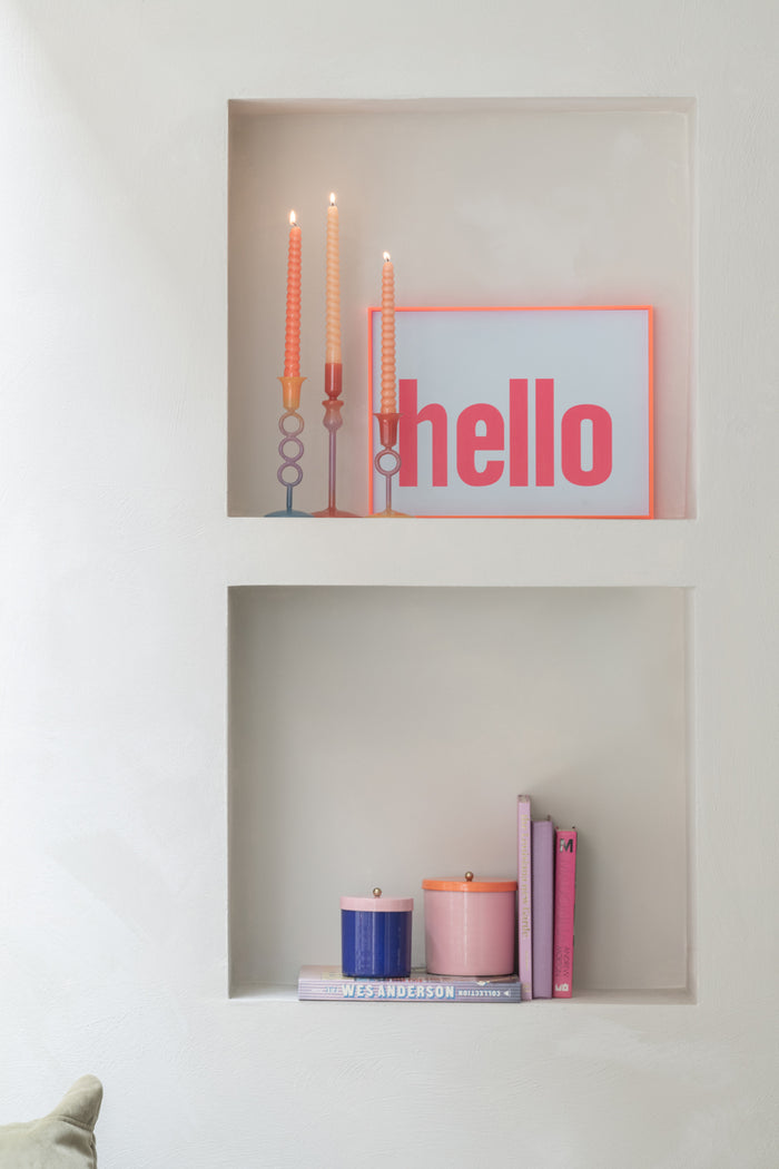 Present Time - Storage Jar Double Funky Small - Blauw & Roze