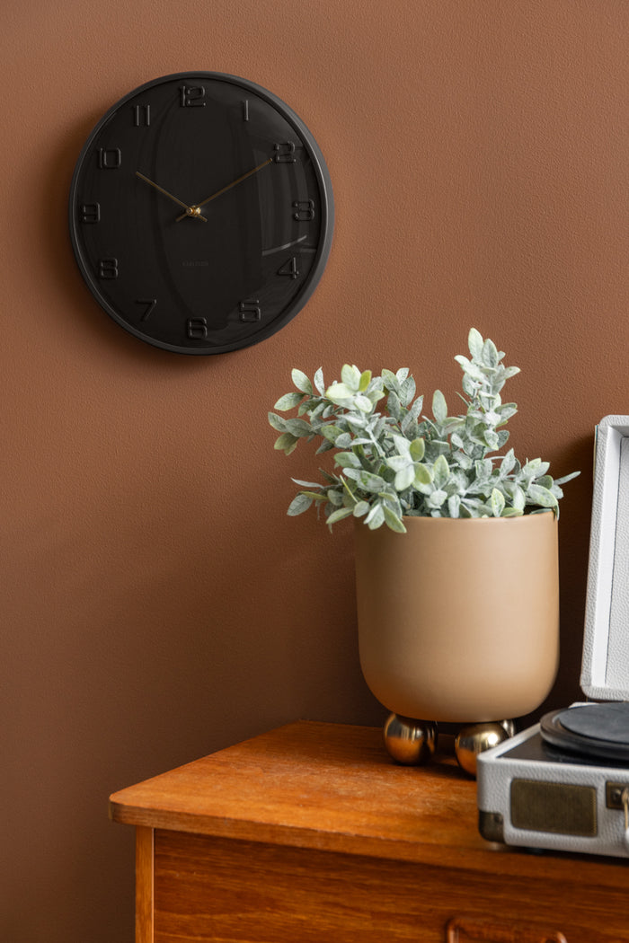 Karlsson - Wandklok Fuerte Dome - Zwart- Ø30,5cm