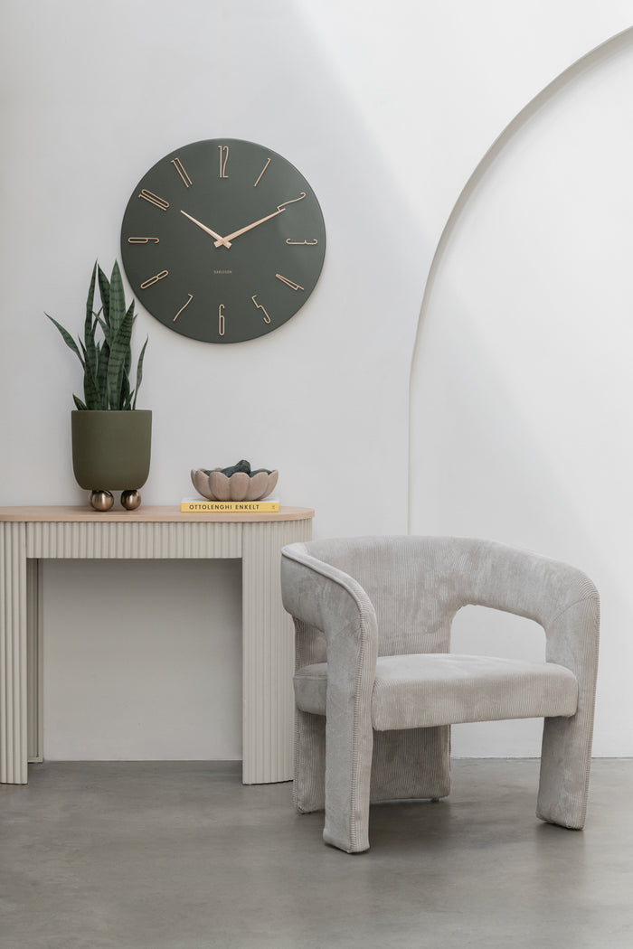 Karlsson - Wandklok Esmerado Large - Luxury green- Ø60cm