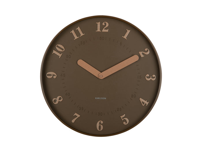 Karlsson - Wandklok Amena - Mocha brown- Ø40cm