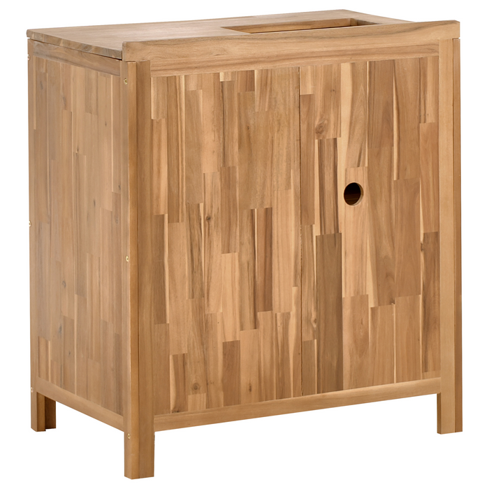 Beliani - VENOSA - Buitenkeuken kast set - Bruin|Zilver - Acaciahout