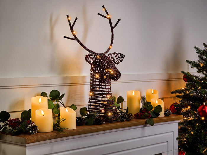 Beliani - DYBESO - LED-decoratie - Donkerbruin - IJzer