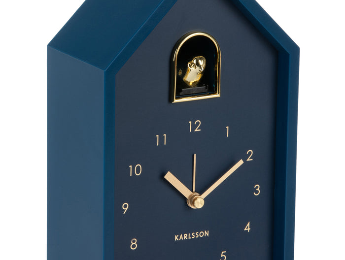 Karlsson - Wekker Modern Cuckoo Oro - Donkerblauw