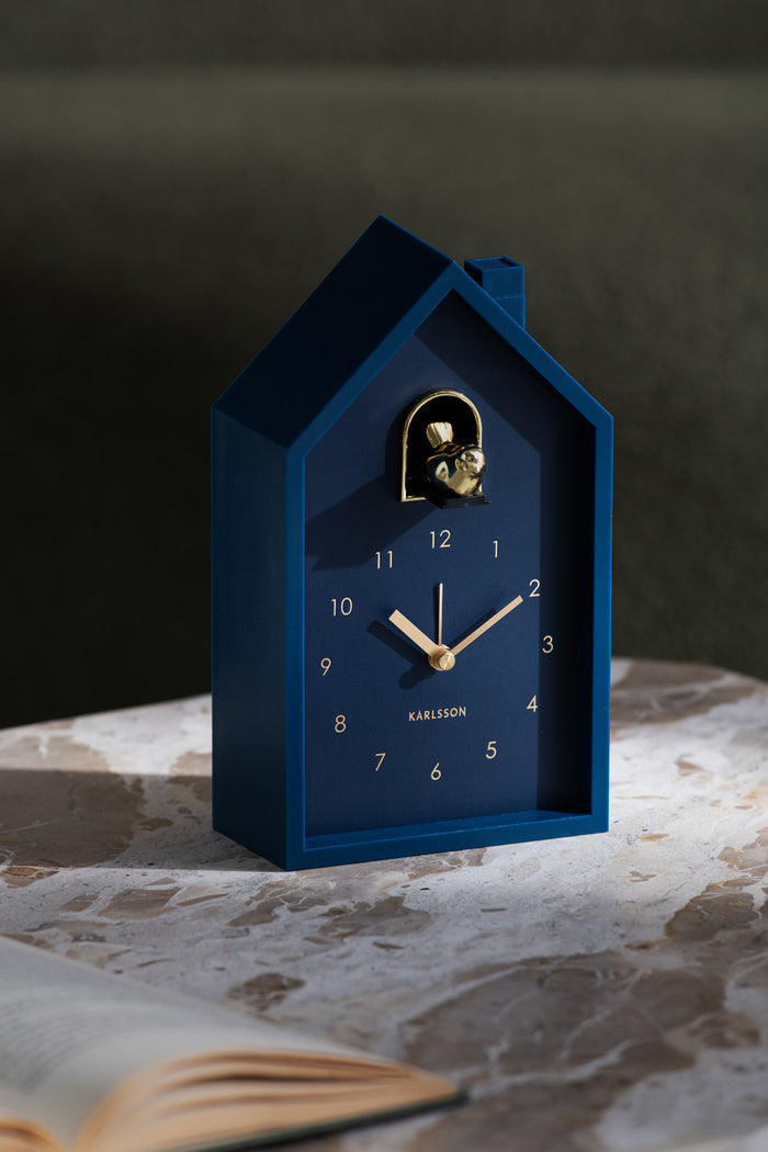 Karlsson - Wekker Modern Cuckoo Oro - Donkerblauw