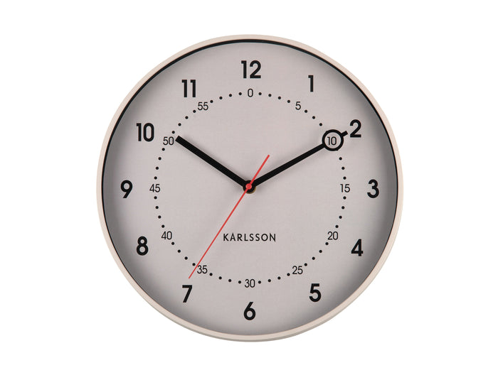 Karlsson - Wandklok Fresco - Warmgrijs- Ø31,5cm