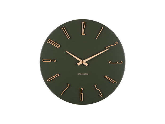 Karlsson - Wandklok Esmerado - Luxury green- Ø40cm
