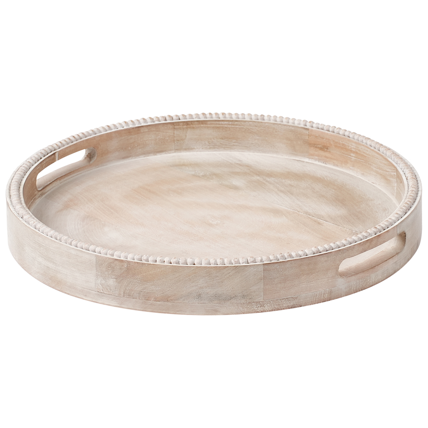 Beliani - DAMANHUR - Dienblad - Lichtbruin - Mangohout