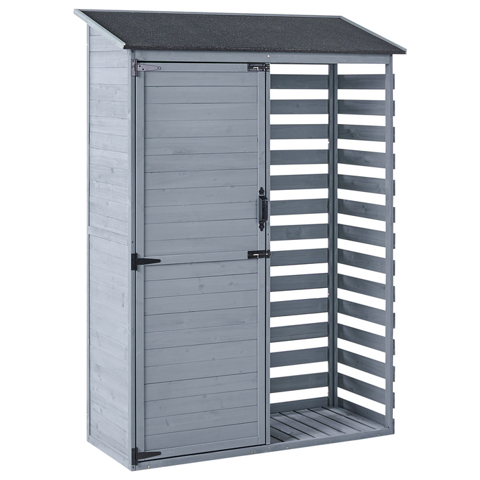 Beliani - CENGIO - Gereedschapsschuur - Grijs - Dennenhout