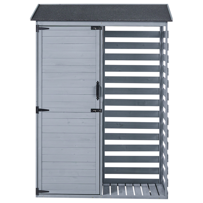 Beliani - CENGIO - Gereedschapsschuur - Grijs - Dennenhout