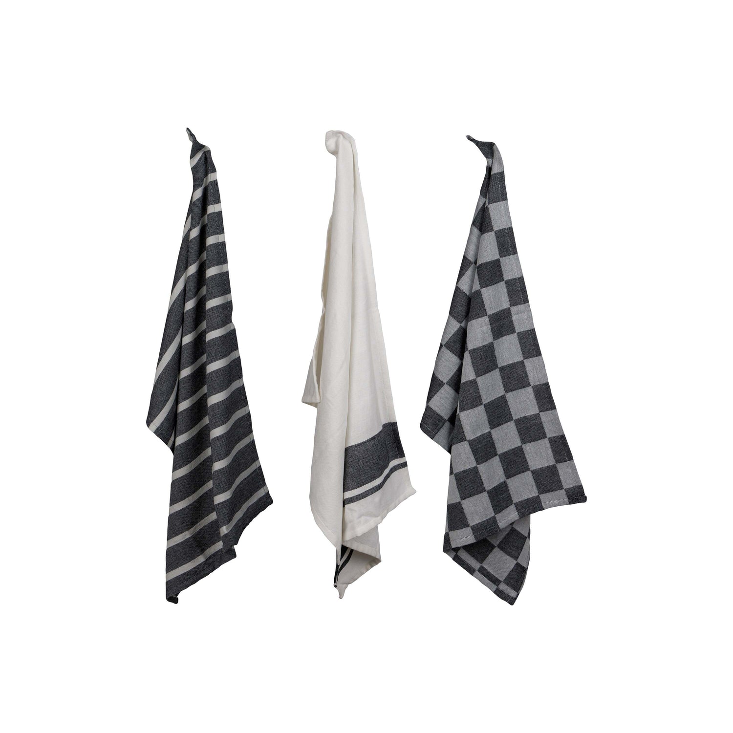 Cosy & Trendy Theedoeken Stoff Black Chambray 50 x 70 cm - 3 Stuks