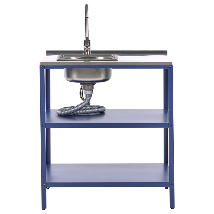 Beliani - VILAMA - Tuin kookeiland set - Blauw - 2-delig - RVS