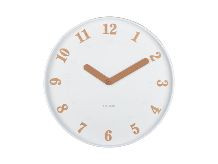 Karlsson - Wandklok Amena - Wit- Ø40cm