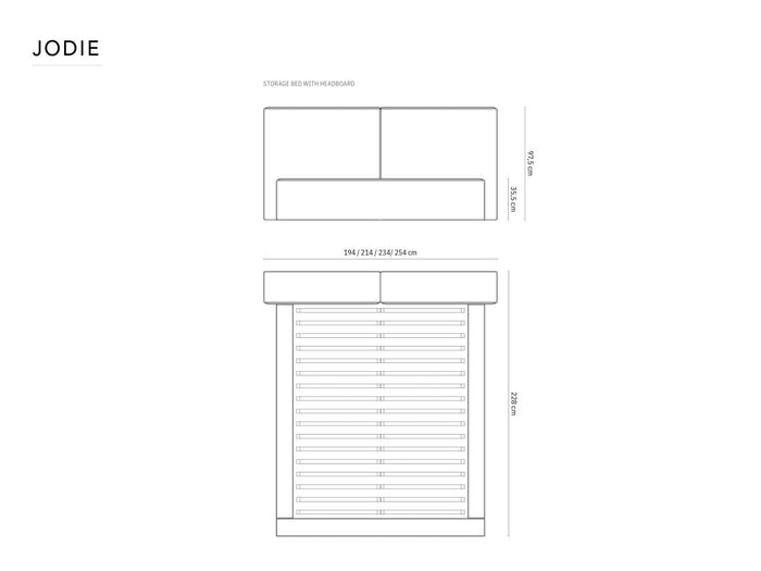 Micadoni Bedframe Jodie met opbergruimte velvet 180 x 200 cm