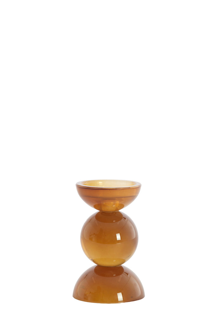 Light & Living - Kaarsenhouder ITINGA - Ø9.5x15.5 cm - Bruin