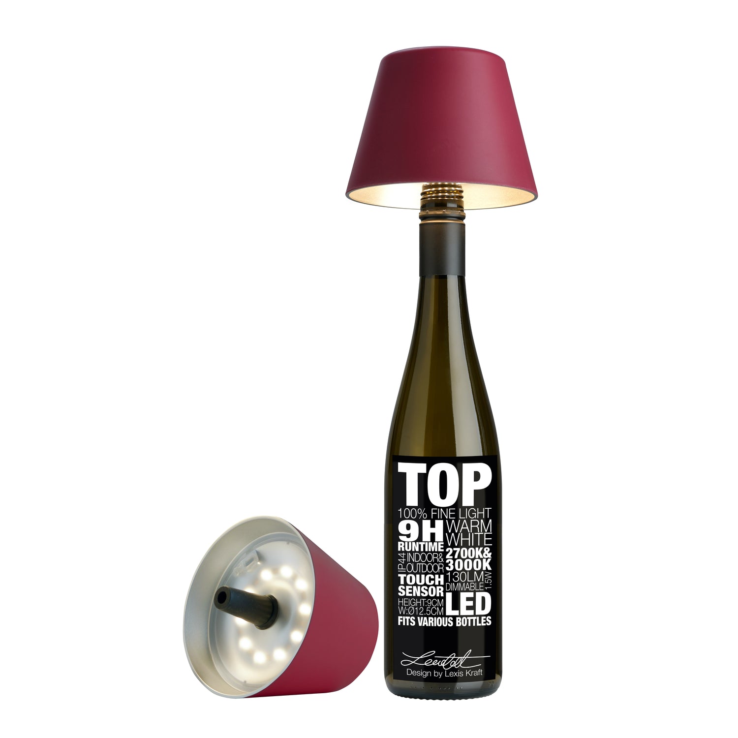 Sompex Top Bordeaux flessen lamp draadloos