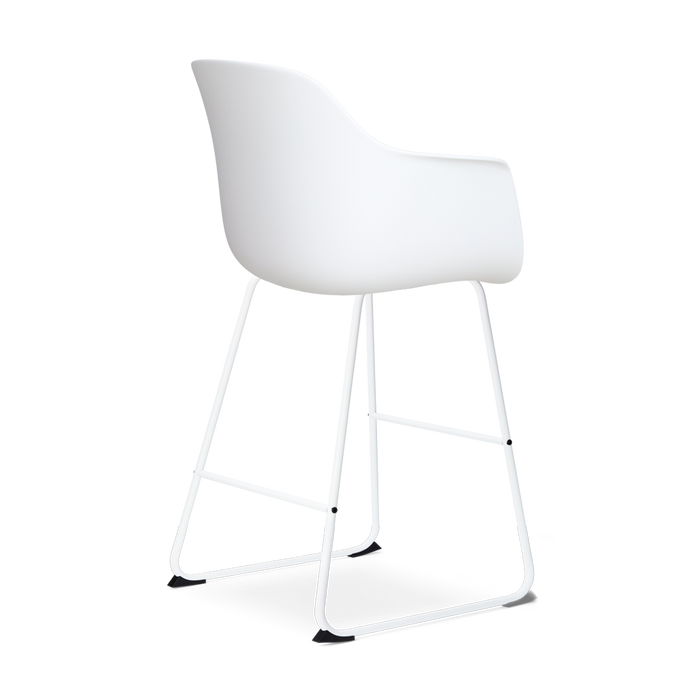 Nolon Nino-Liz Barkruk Wit - Lichtgrijs Kussen - Wit - 65 cm