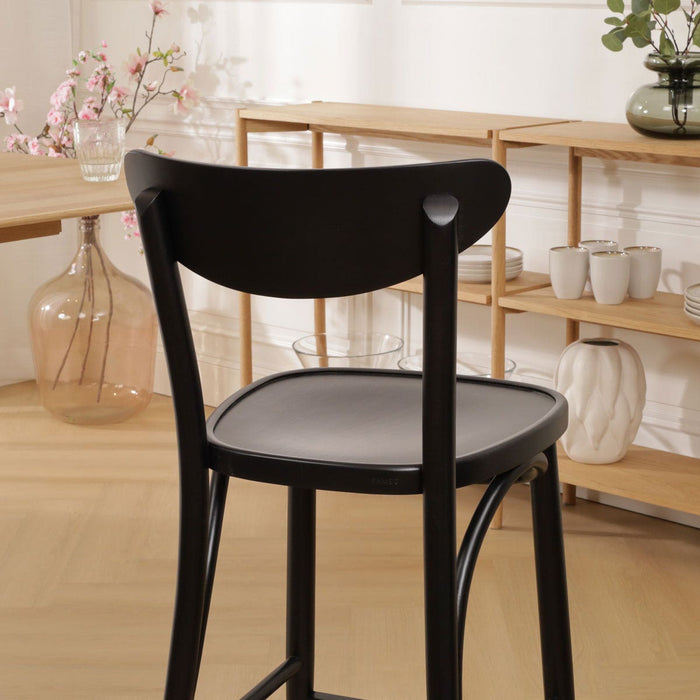 Fameg Musa houten barkruk zwart - 75 cm