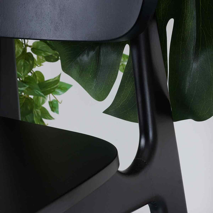 Bosse & Bo Bonn houten barkruk zwart gebeitst - 77 cm