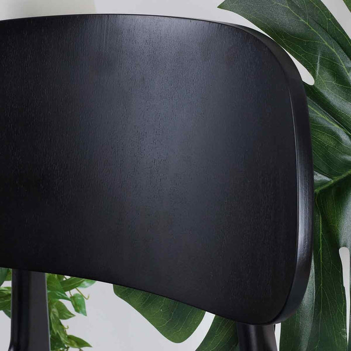 Bosse & Bo Bonn houten barkruk zwart gebeitst - 77 cm