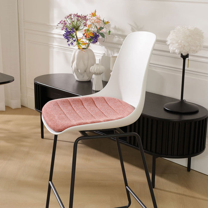 Nolon Nino-Liv Barkruk Wit - Terracotta Kussen - Zwart Frame - 75 cm